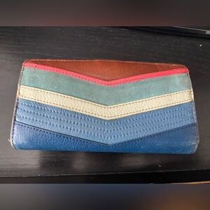 Fossil Multicolor Chevron Women's Wallet